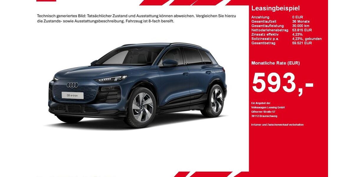 Audi Q6 e-tron 6.572 km 53.815 &euro; Gütersloh 33334