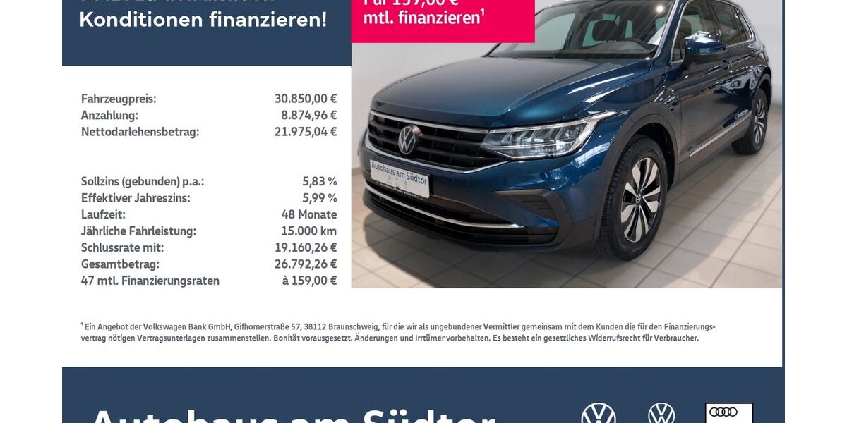 VW Tiguan 41.940 km 29.980 &euro; Rietberg 33397