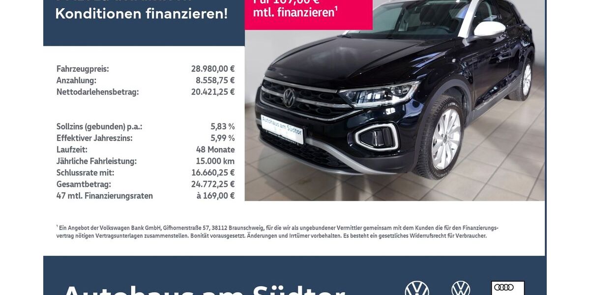 VW T-Roc 18.142 km 27.980 &euro; Rietberg 33397