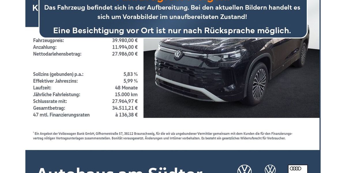 VW Tayron 25.263 km 39.980 &euro; Rietberg 33397