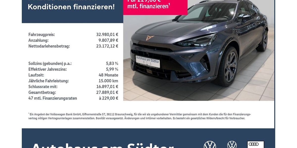 Cupra Formentor 22.500 km 32.980 &euro; Rietberg 33397