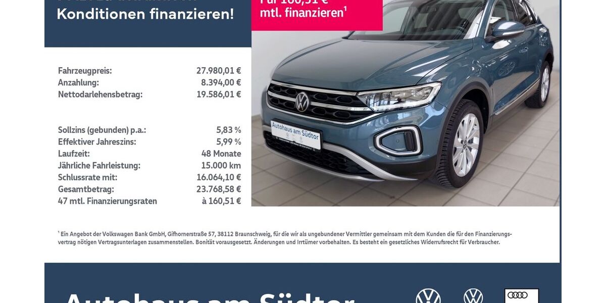 VW T-Roc 35.852 km 27.980 &euro; Rietberg 33397