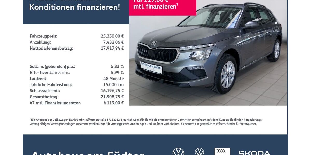 Skoda Kamiq 1.500 km 25.350 &euro; Rietberg 33397