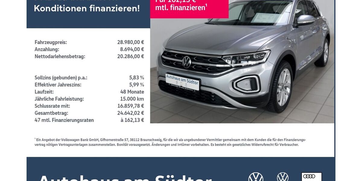 VW T-Roc 21.113 km 28.980 &euro; Rietberg 33397