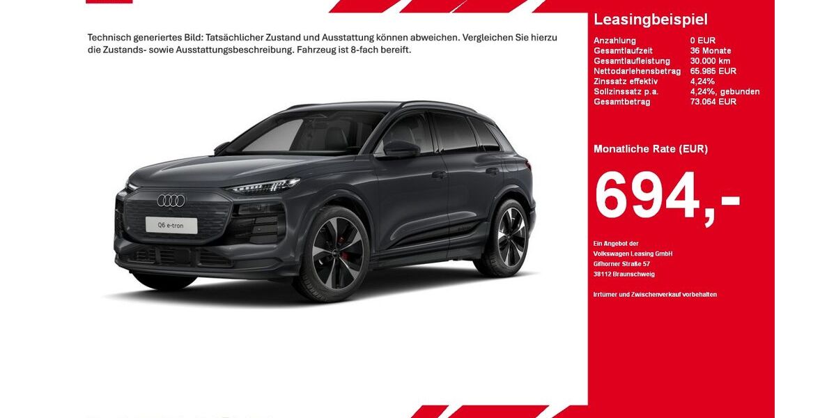 Audi Q6 e-tron 6.169 km 65.985 &euro; Gütersloh 33334