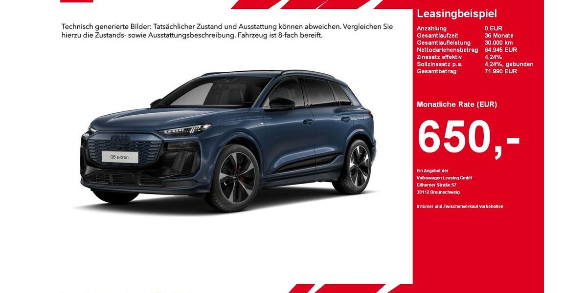 Audi Q6 e-tron 11.454 km 64.945 &euro; Gütersloh 33334