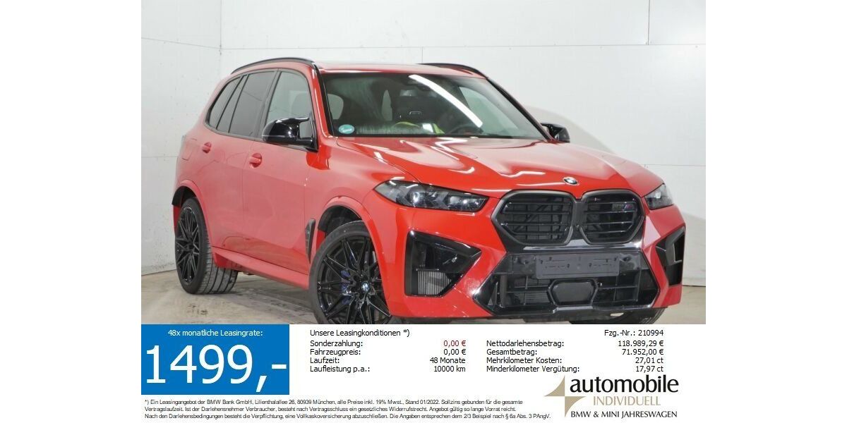 BMW X5 M 13.300 km 117.540 &euro; Paderborn 33100