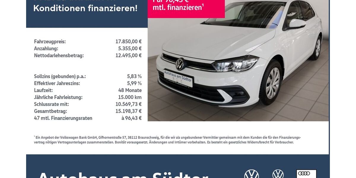 VW Polo 22.821 km 17.850 &euro; Rietberg 33397