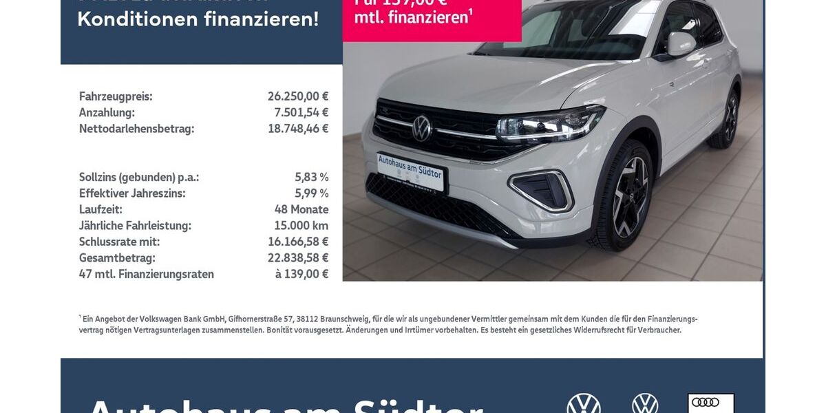 VW T-Cross 8.238 km 25.980 &euro; Rietberg 33397
