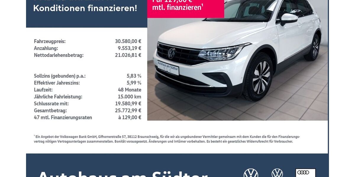 VW Tiguan 28.218 km 29.980 &euro; Rietberg 33397