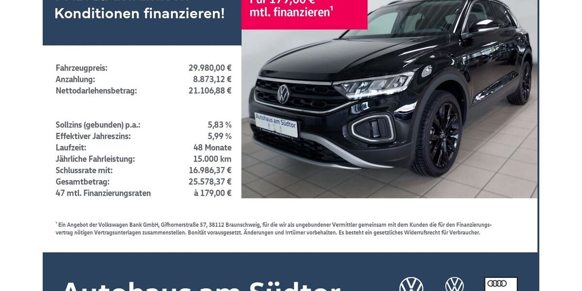 VW T-Roc 9.000 km 28.650 &euro; Rietberg 33397
