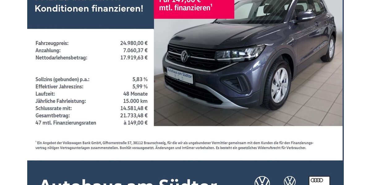 VW T-Cross 8.000 km 23.980 &euro; Rietberg 33397