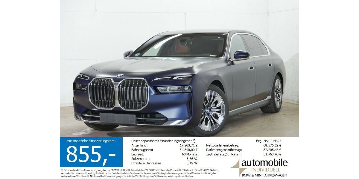 BMW 740 40.000 km 83.840 &euro; Paderborn 33100
