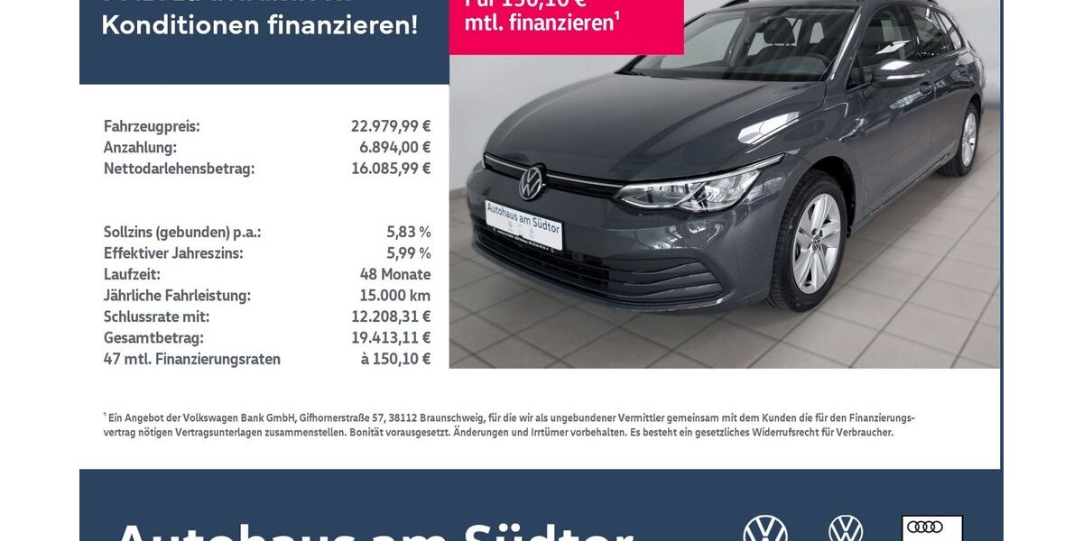 VW Golf 43.263 km 22.980 &euro; Rietberg 33397