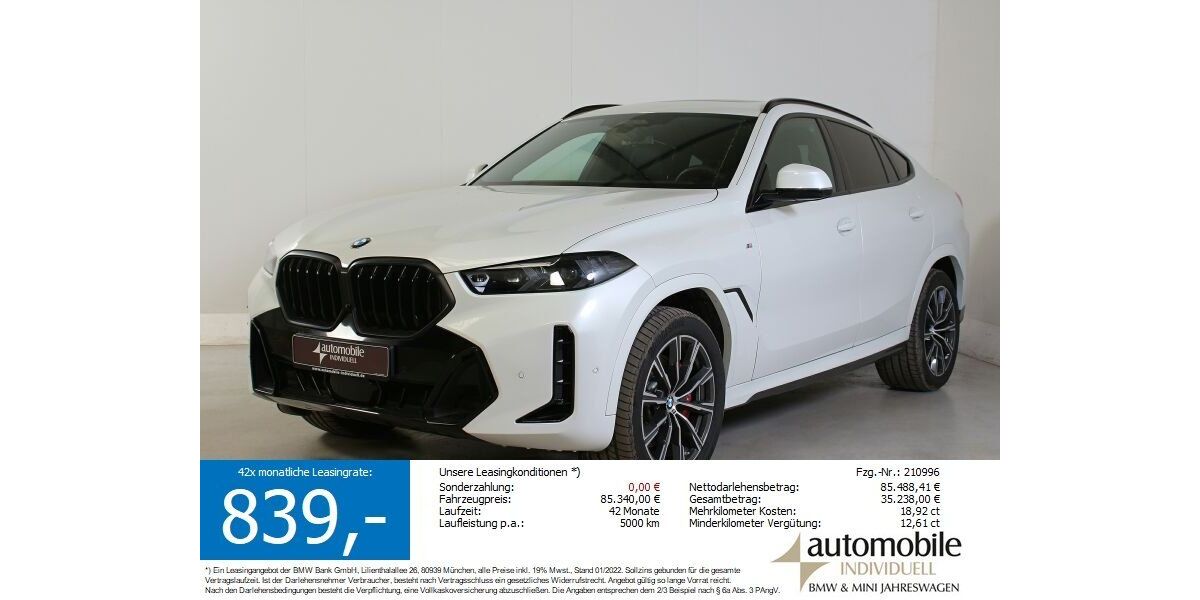 BMW X6 25.300 km 84.740 &euro; Paderborn 33100